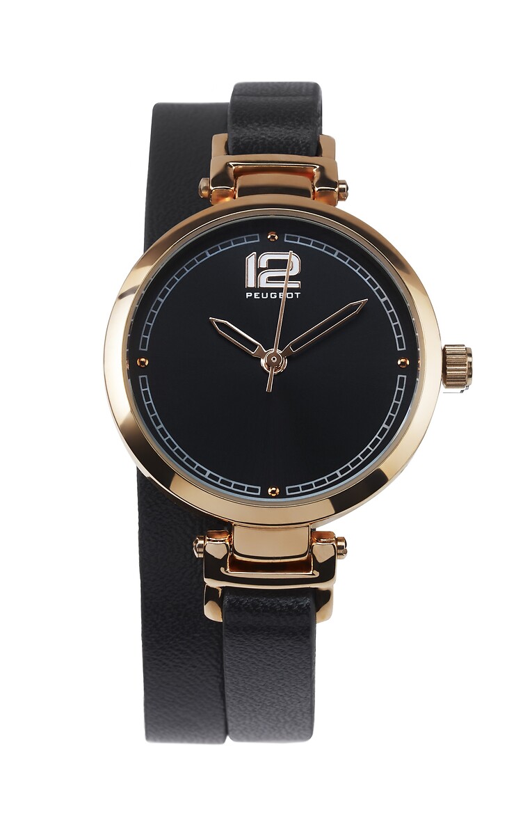 Peugeot Orologio Da Polso Da Uomo Di Forma Rettangolare Con Lancetta Dei Secondi E Cinturino In Vera Pelle Abbinato, Marrone, L, Colore: RAL
