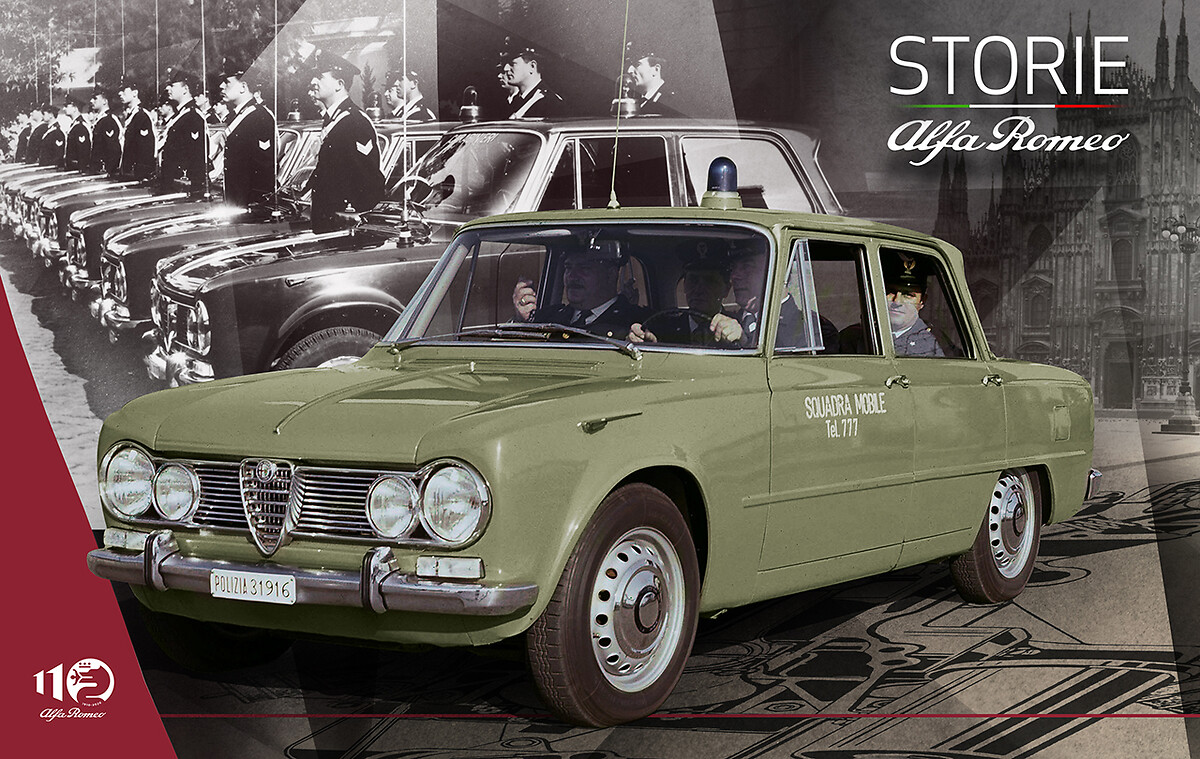 STORIE ALFA ROMEO” EPISODE 5: “GAZELLES” AND “PANTHERS” ROAM THE STREETS OF  ITALY WITH ALFA ROMEO AT THE SERVICE OF THE LAW, Alfa Romeo