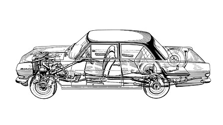 Opel Corsa C Cutaway Drawing in High quality