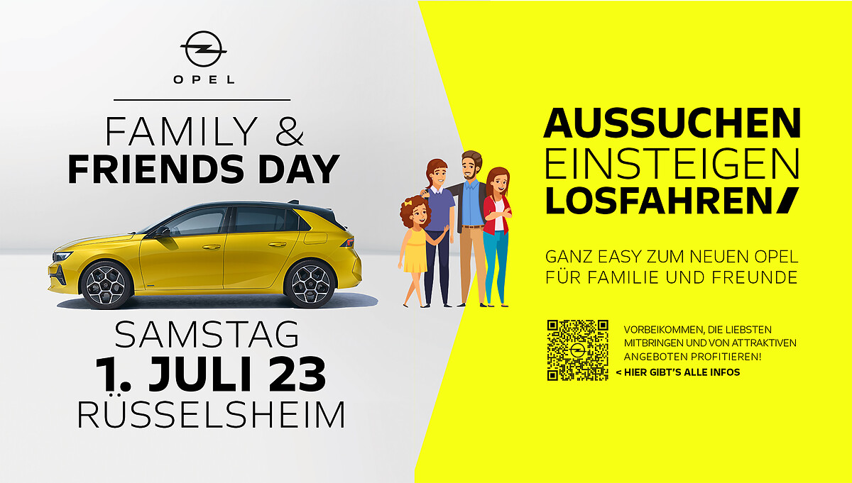 Aussuchen, einsteigen, losfahren: Beim „Opel Family & Friends Day“ am 1.  Juli 2023, Opel