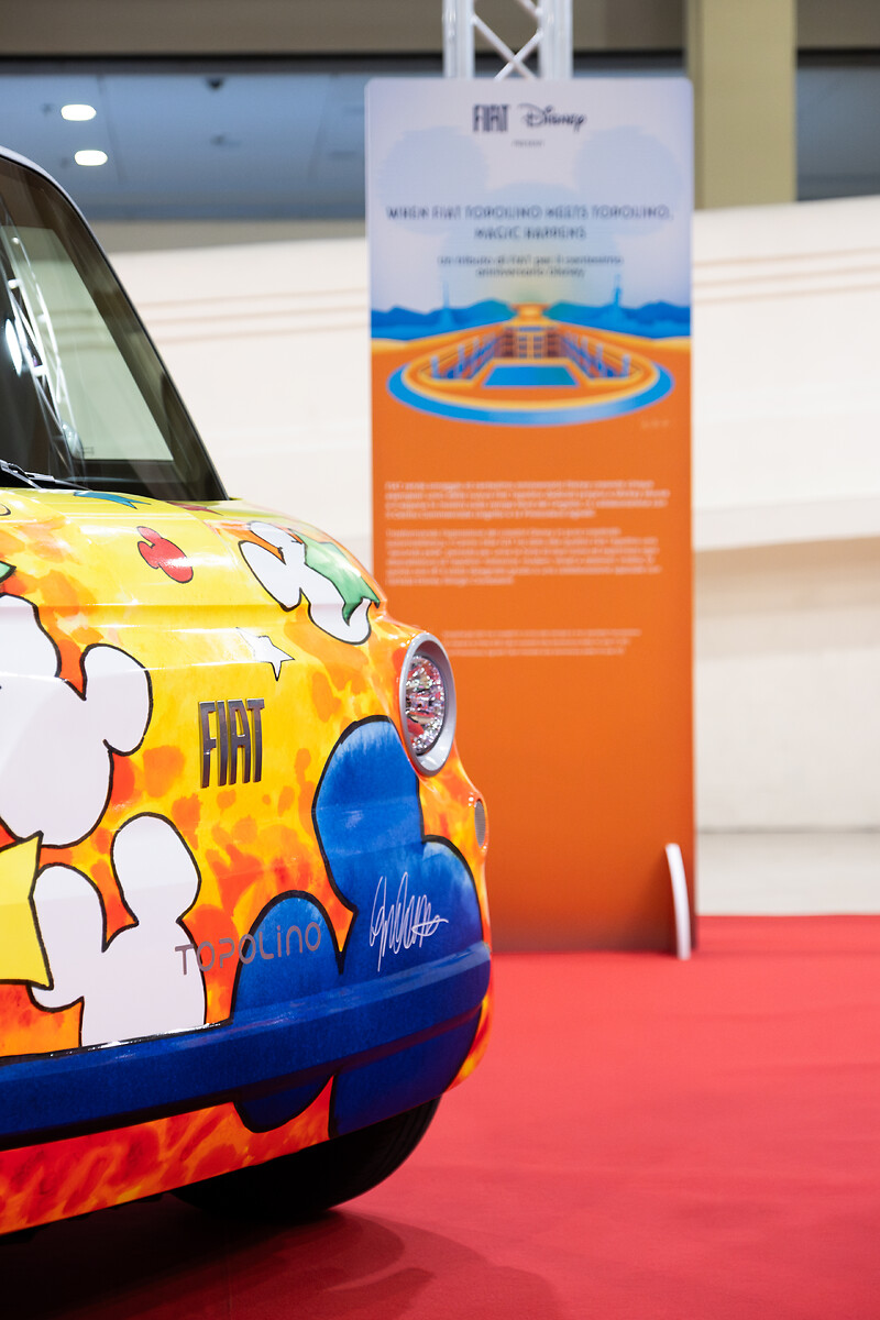 Fiat Topolino one-offs dedicated to Mickey Mouse color the North ramp of  Lingotto: an initiative in the name of creativity and popular culture, Fiat