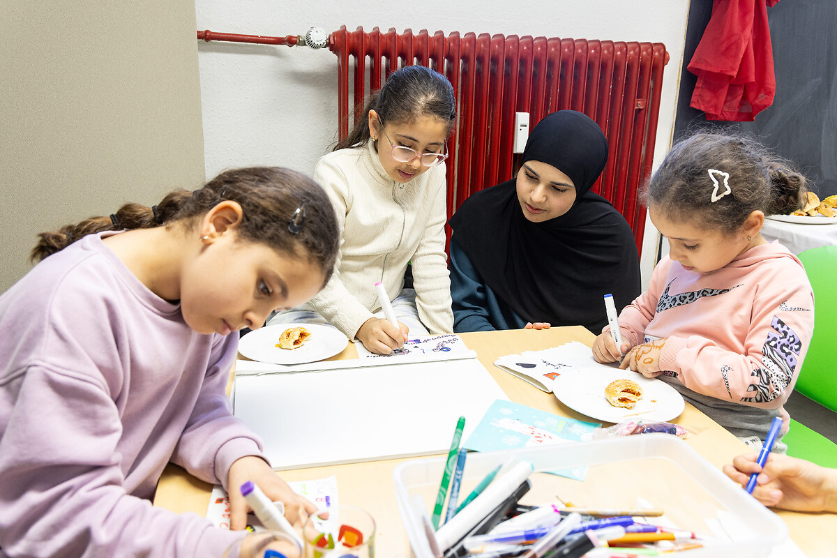 Kinder des Berliner Viertels im Bildungszentrum.