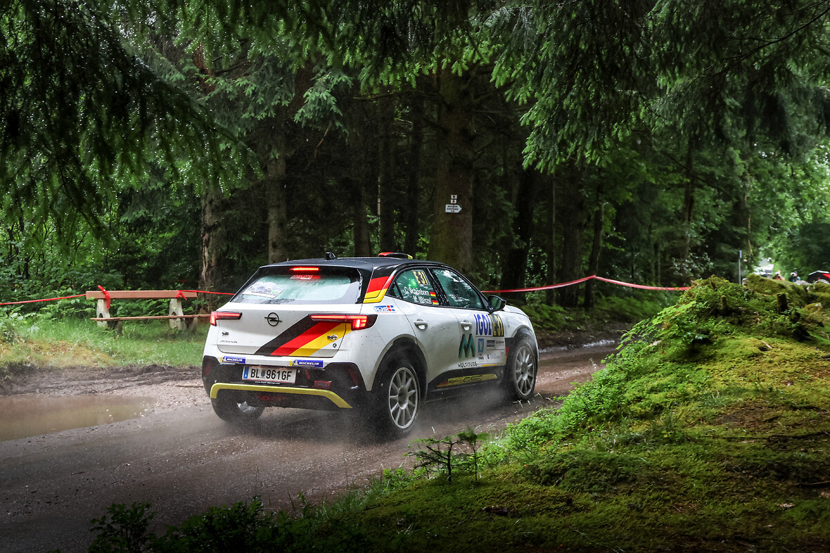 Ioan Lloyd Celebrates First Win in ADAC Opel GSE Rally Cup