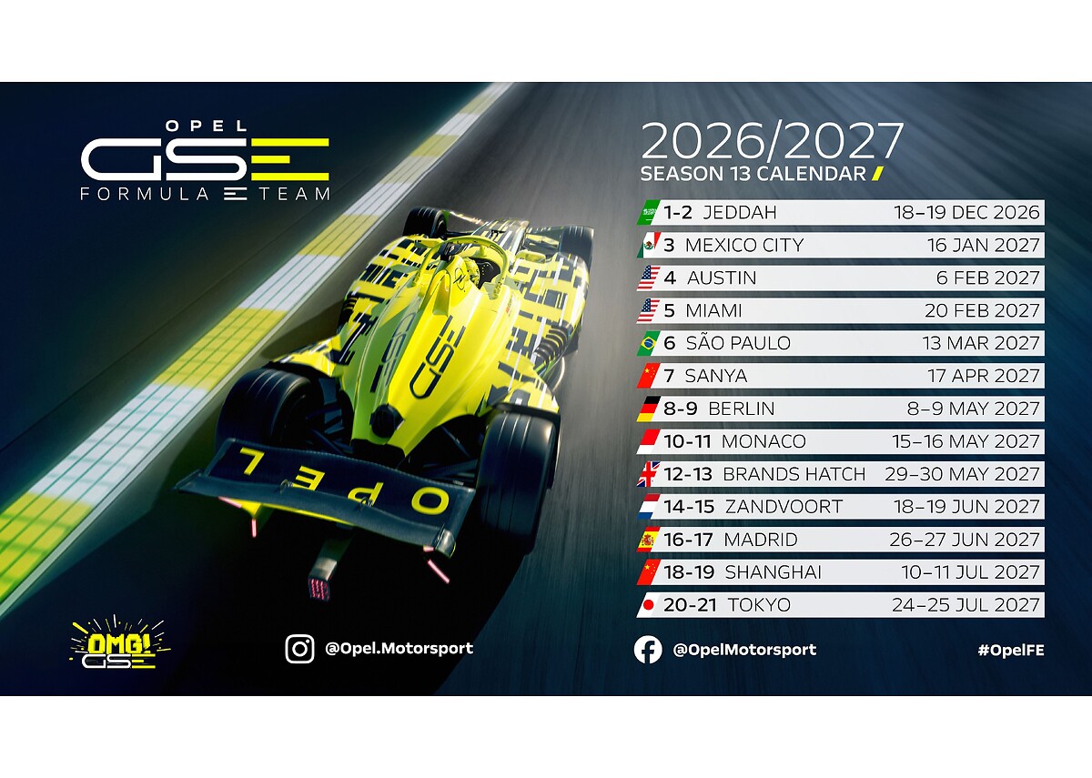 Opel en Formule E komen naar Circuit Zandvoort in 2027
