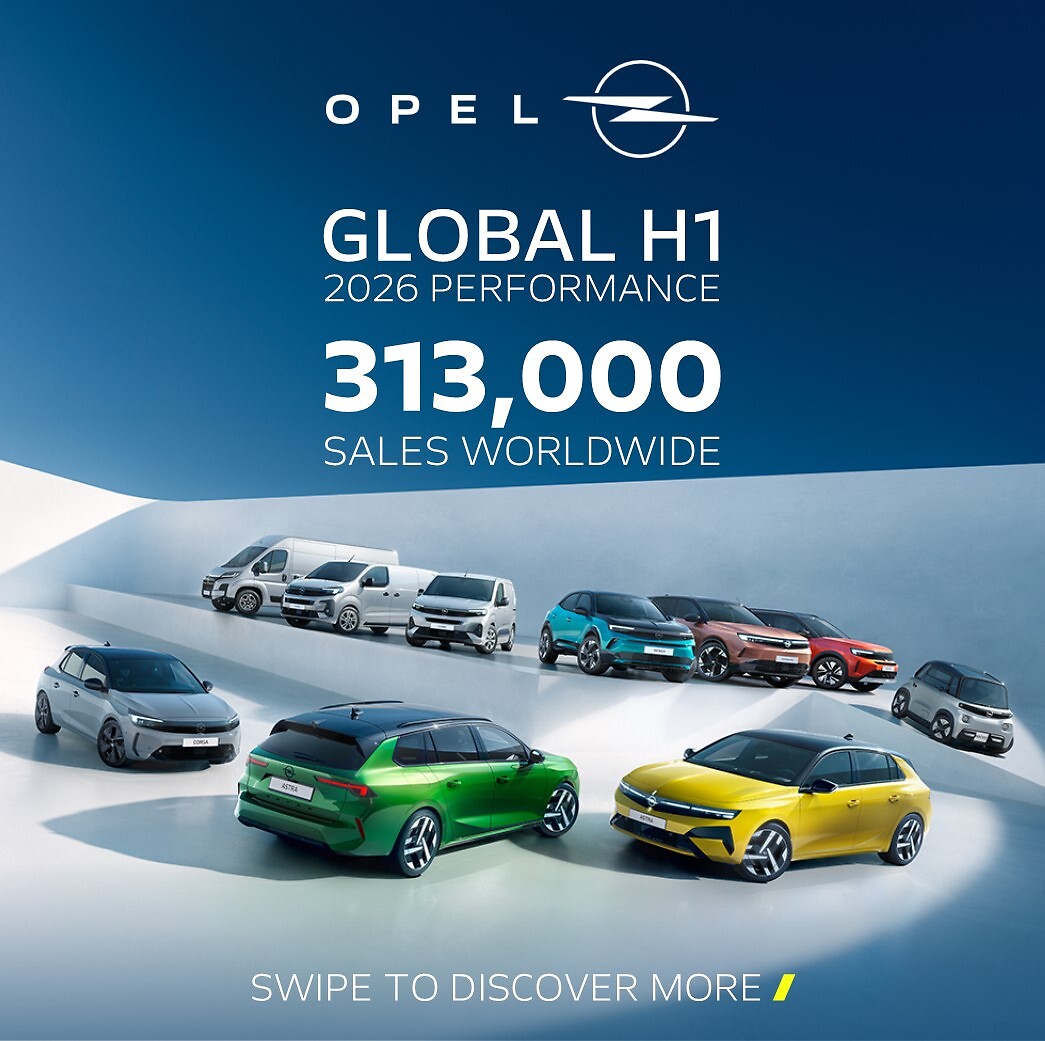 Opel Continues Growth Momentum: New Registrations, Market Share and Electric Vehicle Sales Increase in the First Half-Year